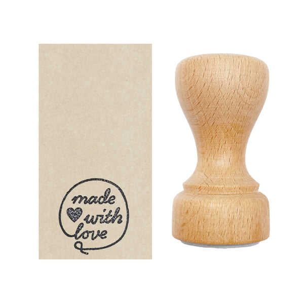 Holzstempel ø 3 cm "made with love" cutful
