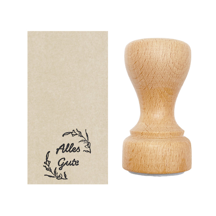 Holzstempel ø 3 cm "Alles Gute" cutful