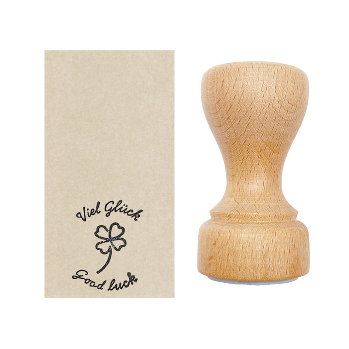 Holzstempel ø 3 cm "Viel Glück" cutful